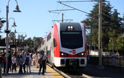 Caltrain recently replaced diesel trains with electric, cutting 25 minutes from the trip time.