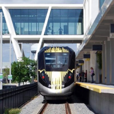 Exterior of Brightline station