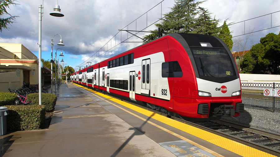 Caltrain at platform level