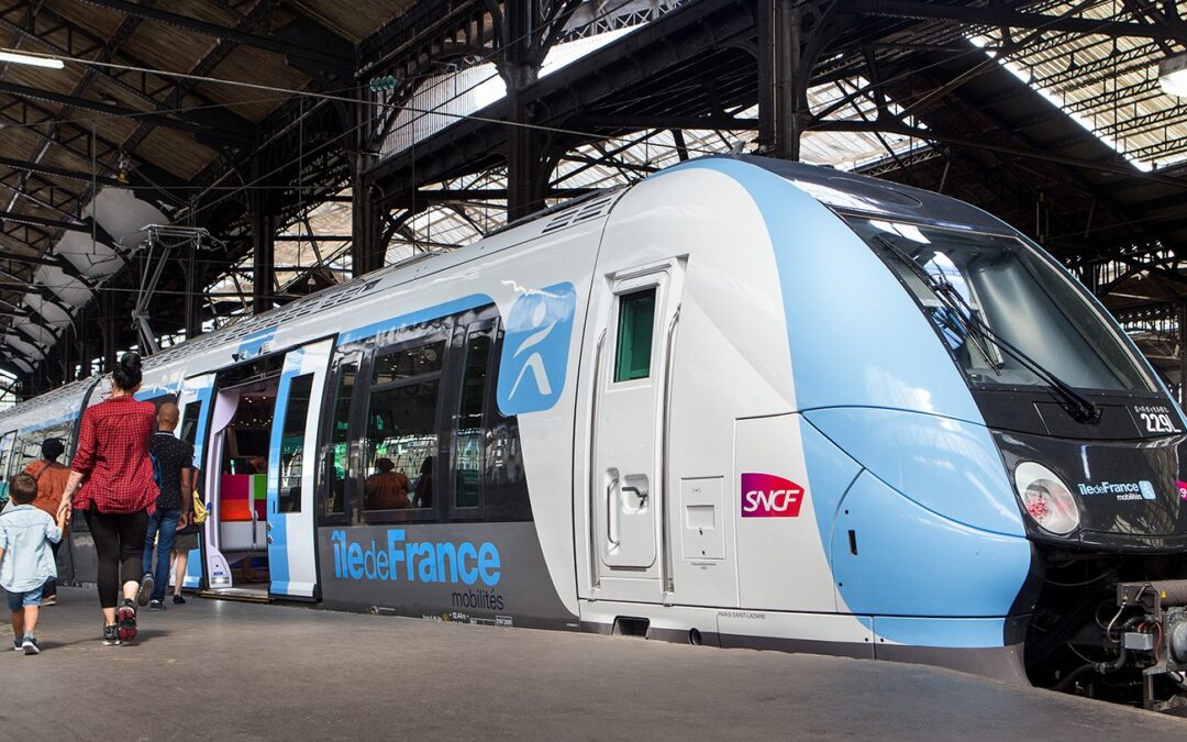 Aout 2018. Bombardier Francilien. Gare de Paris Saint Lazare.