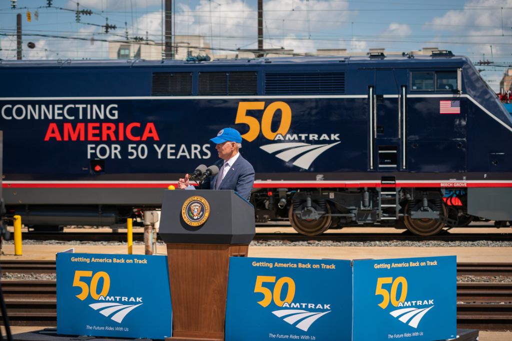 Biden celebrates Amtrak