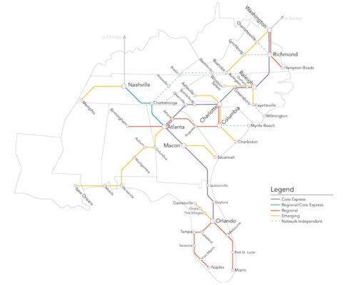 Southeast region map