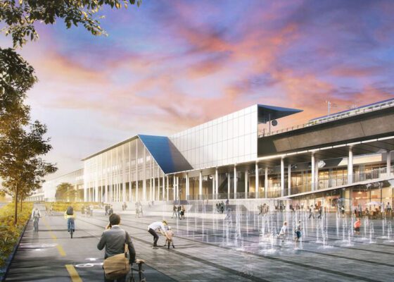 Rendering of the Bakersfield high-speed rail station.