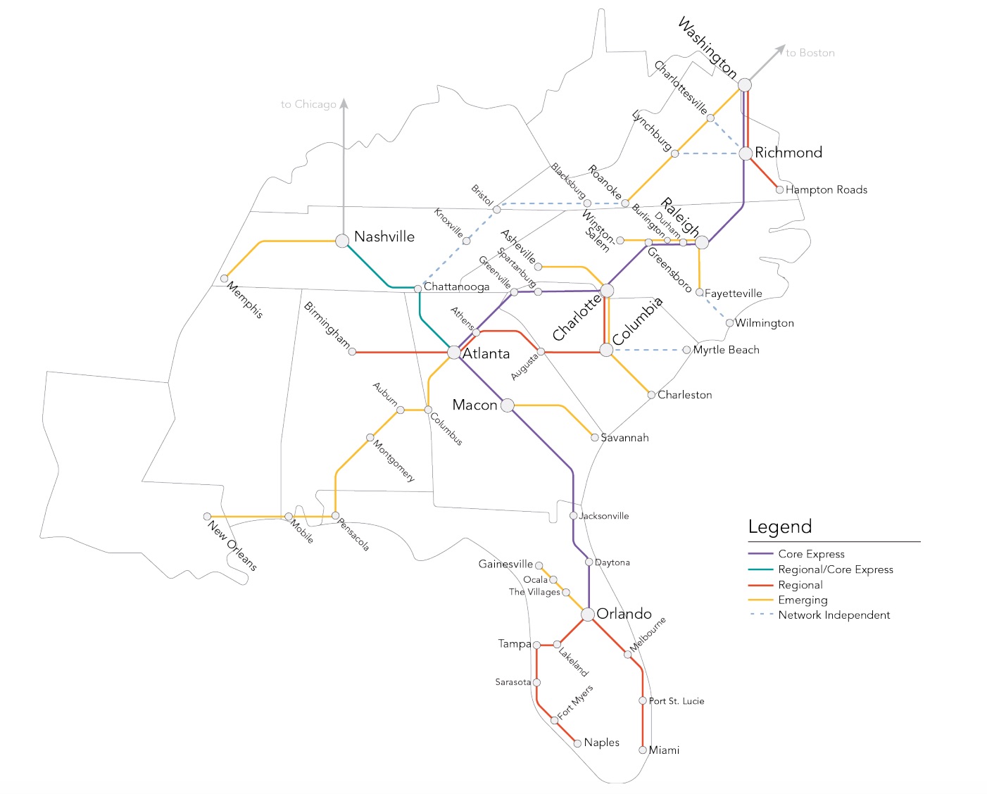 The Southeast Regional Rail Plan