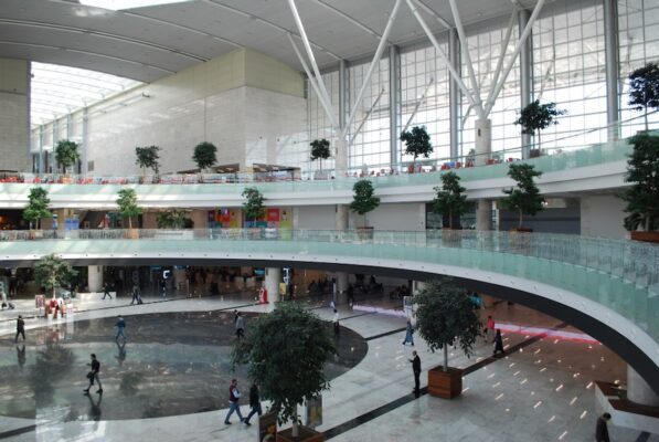 The main entrance hall at the central station in Ankara, Turkey.