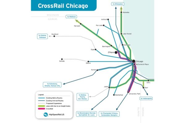 Chicago Crossrail Map
