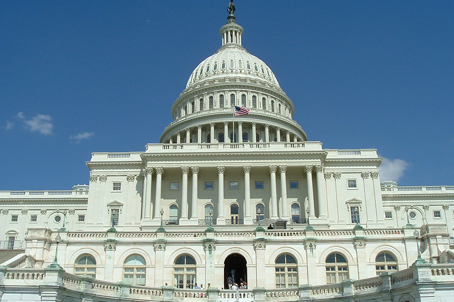 A picture of the Capitol building in DC