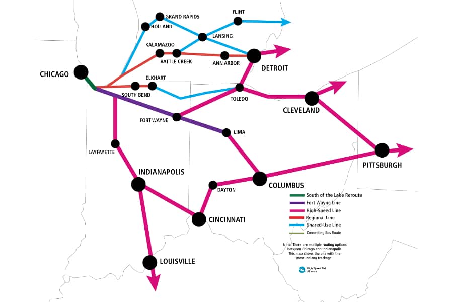 Fort Wayne Line Link Map