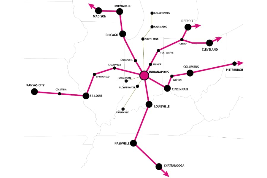 900x600 Indianapolis Centric Map