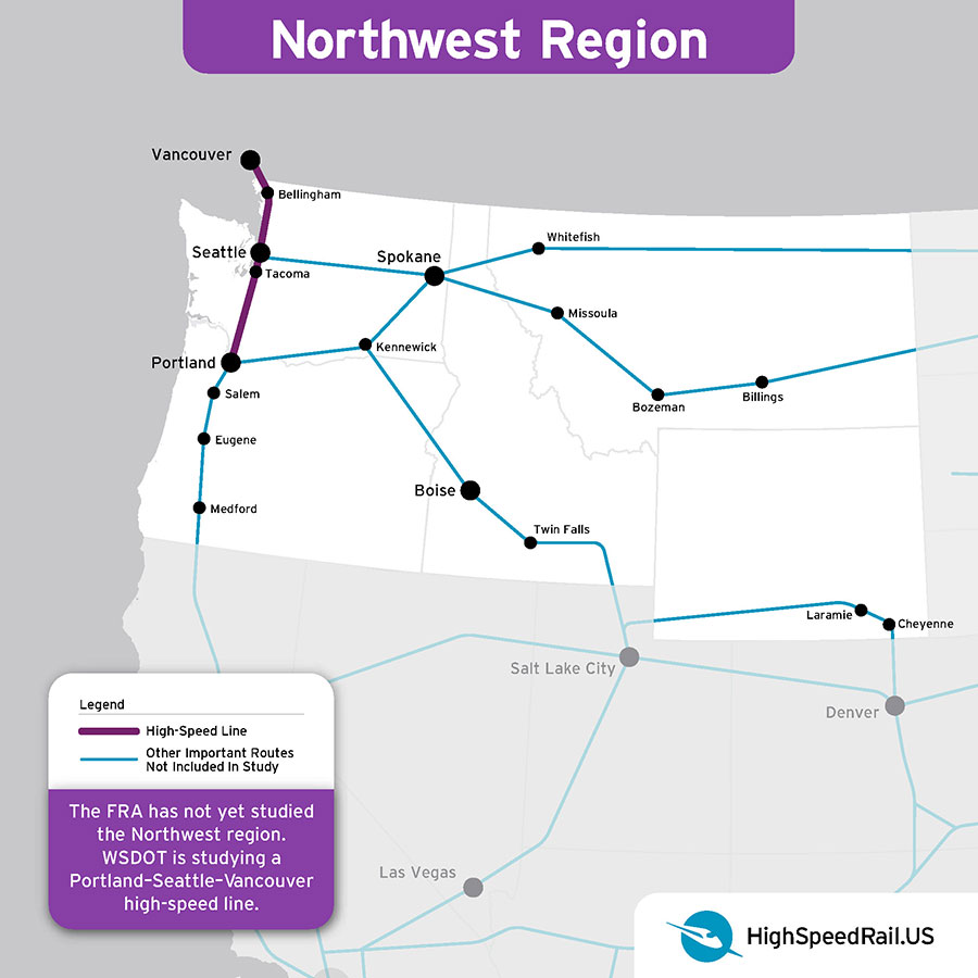 Northwest Region map