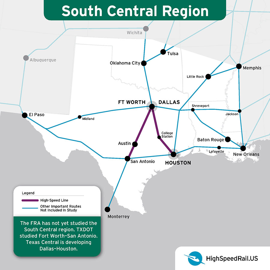 South Central Region map