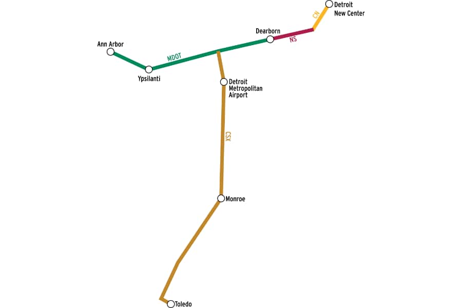 900x600 Toledo Detroit Map