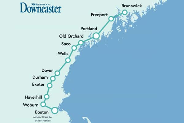 downeaster route map