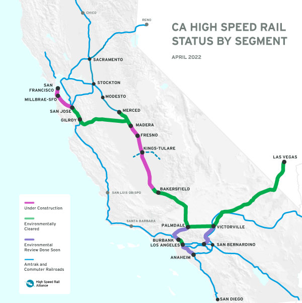 bullet train california travel time