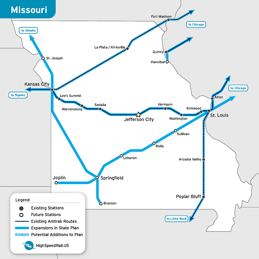 Missouri_Rail_Plan_Map_900x900 A map of passenger rail routes listed as "to be considered" in th Missouri state rail plan.