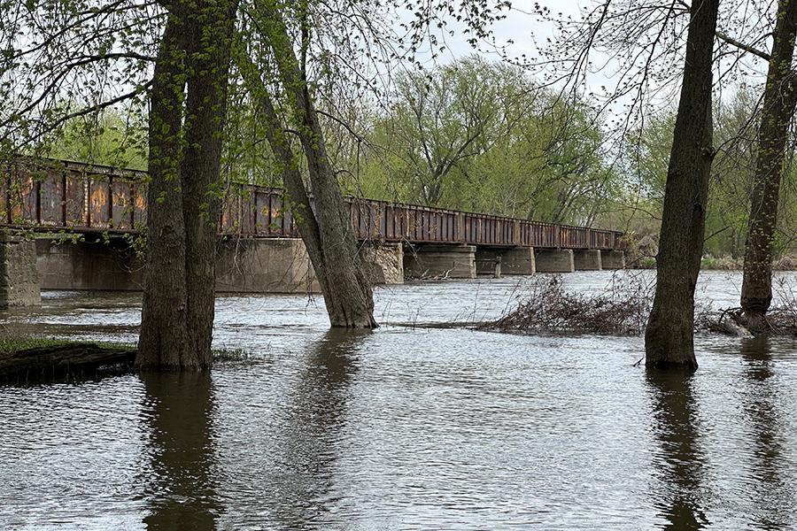 The Iowa Interstate bridge over the Rock River.