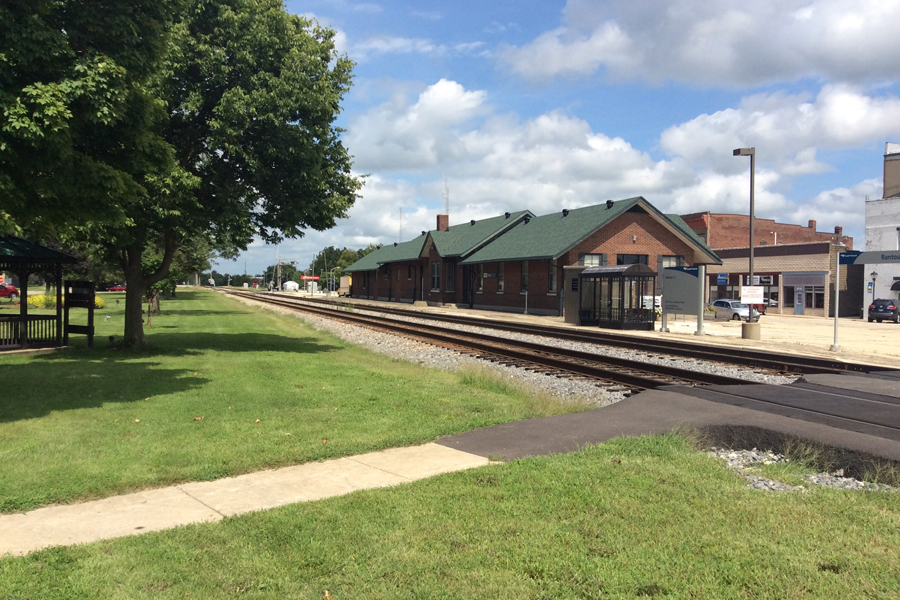 The railroad station in Rantoul, IL