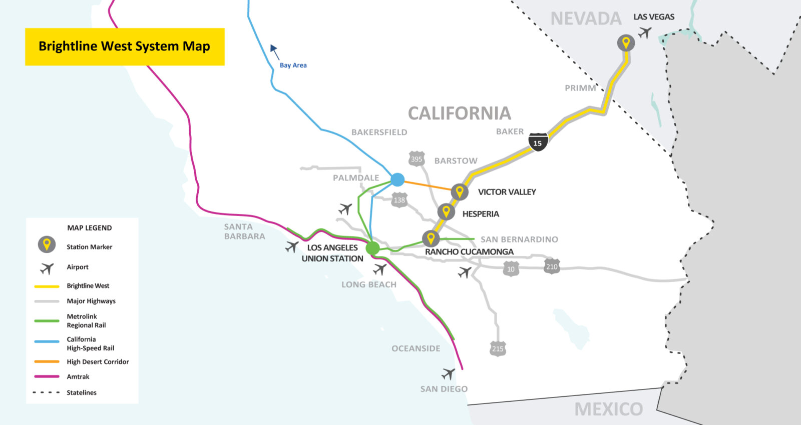 Brightline West Map