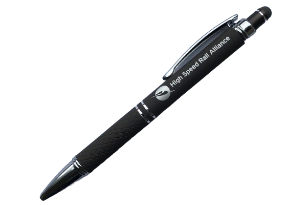 a pen with the HSRA logo