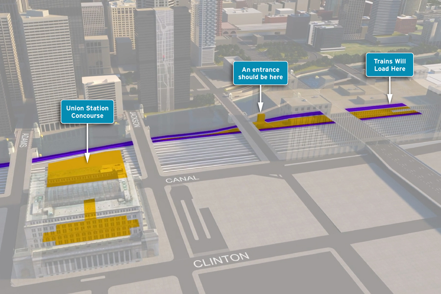 Chicago Union Station needs a direct entrance to the mail platform from Van Buren St.